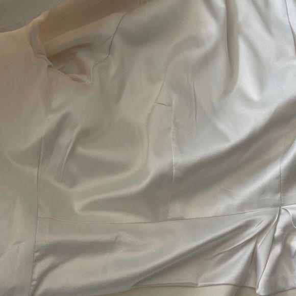 Torrid Winter White Drape Open Front Cream Blazer Ivory Classic Size 00 or 10 - Picture 4 of 12